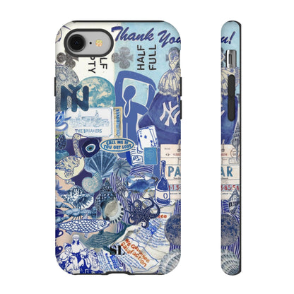 Blue Collage iPhone Case