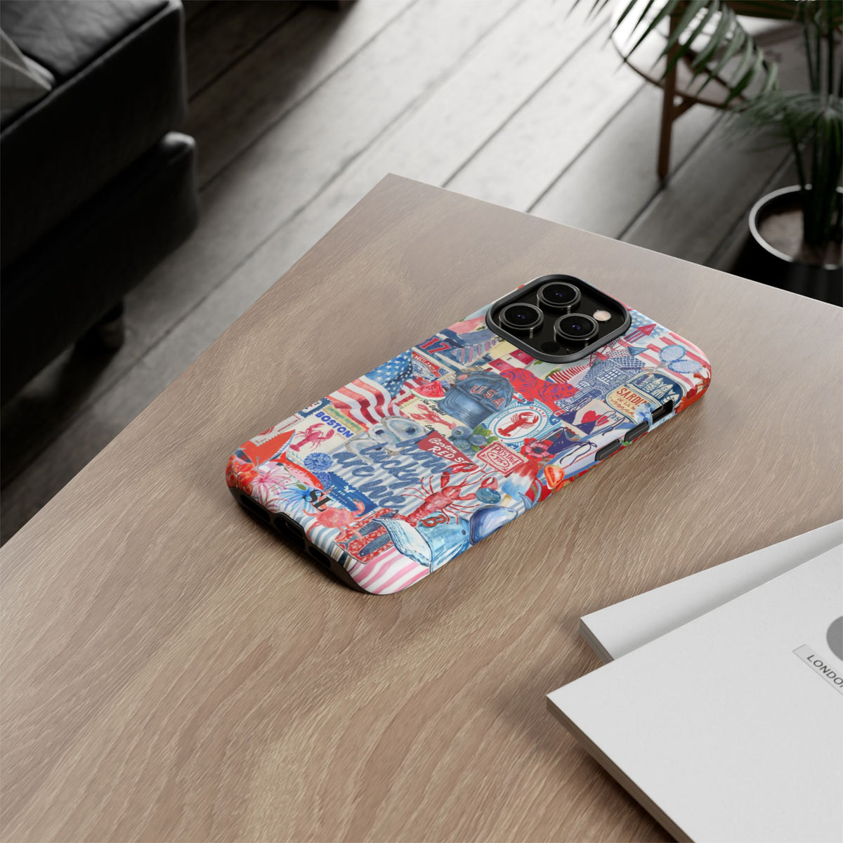 Red, White & Blue iPhone Case