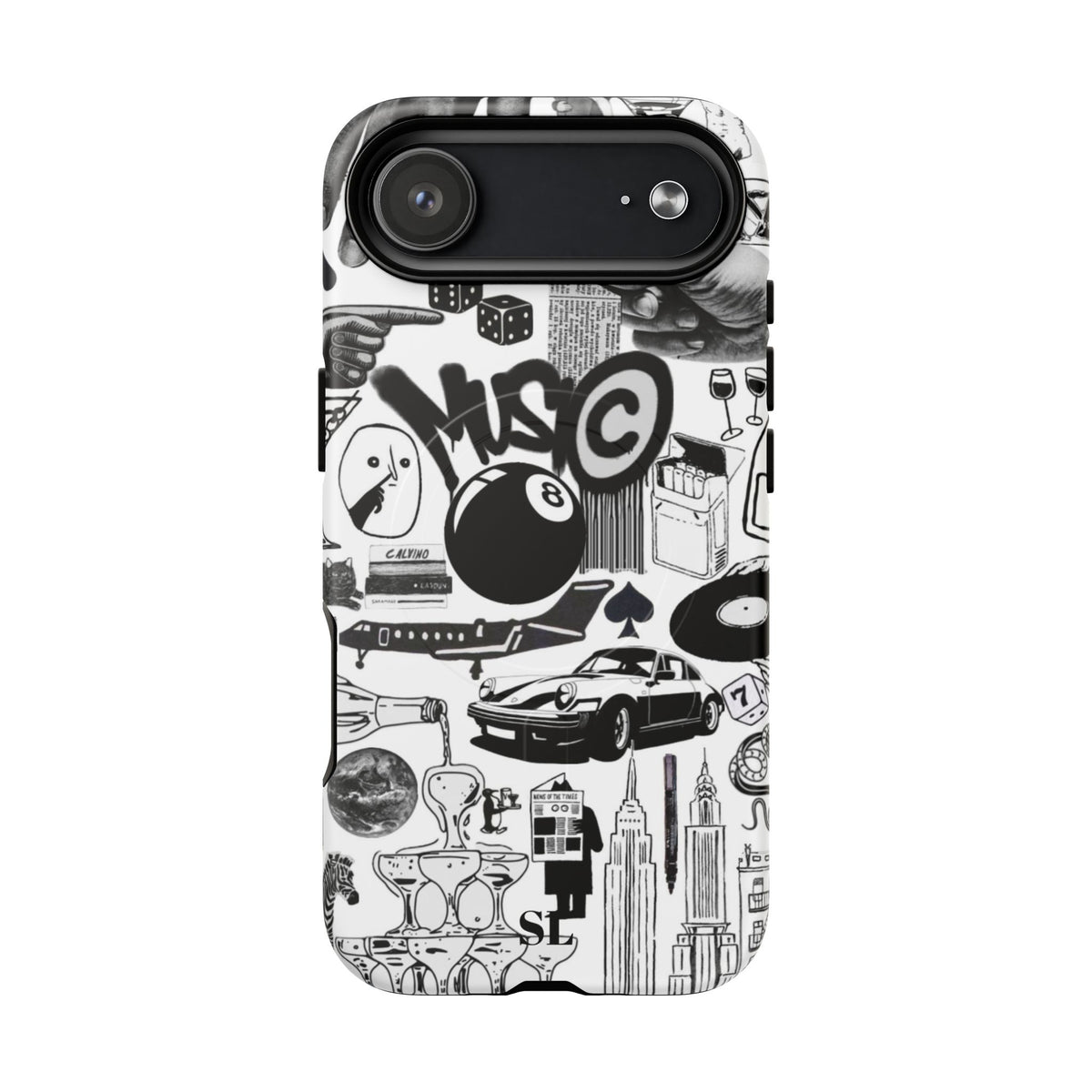 Black and White MagSafe Case
