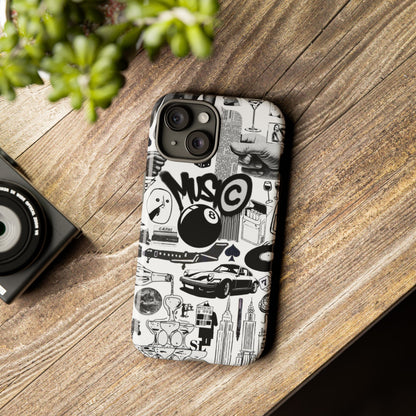 Black and White iPhone Case