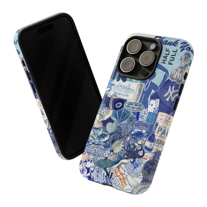 Blue Collage iPhone Case