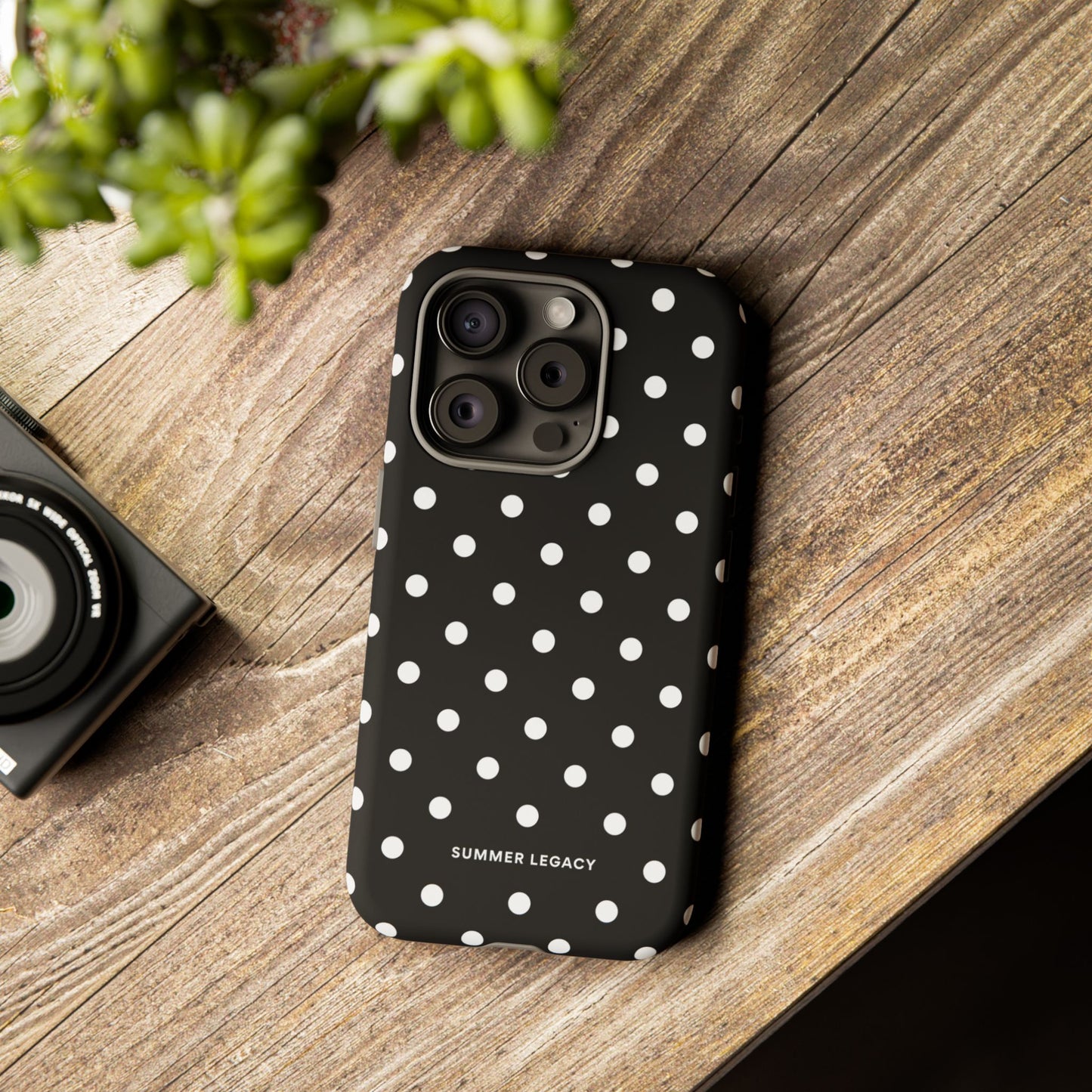 Ebony Polka Dot iPhone Case