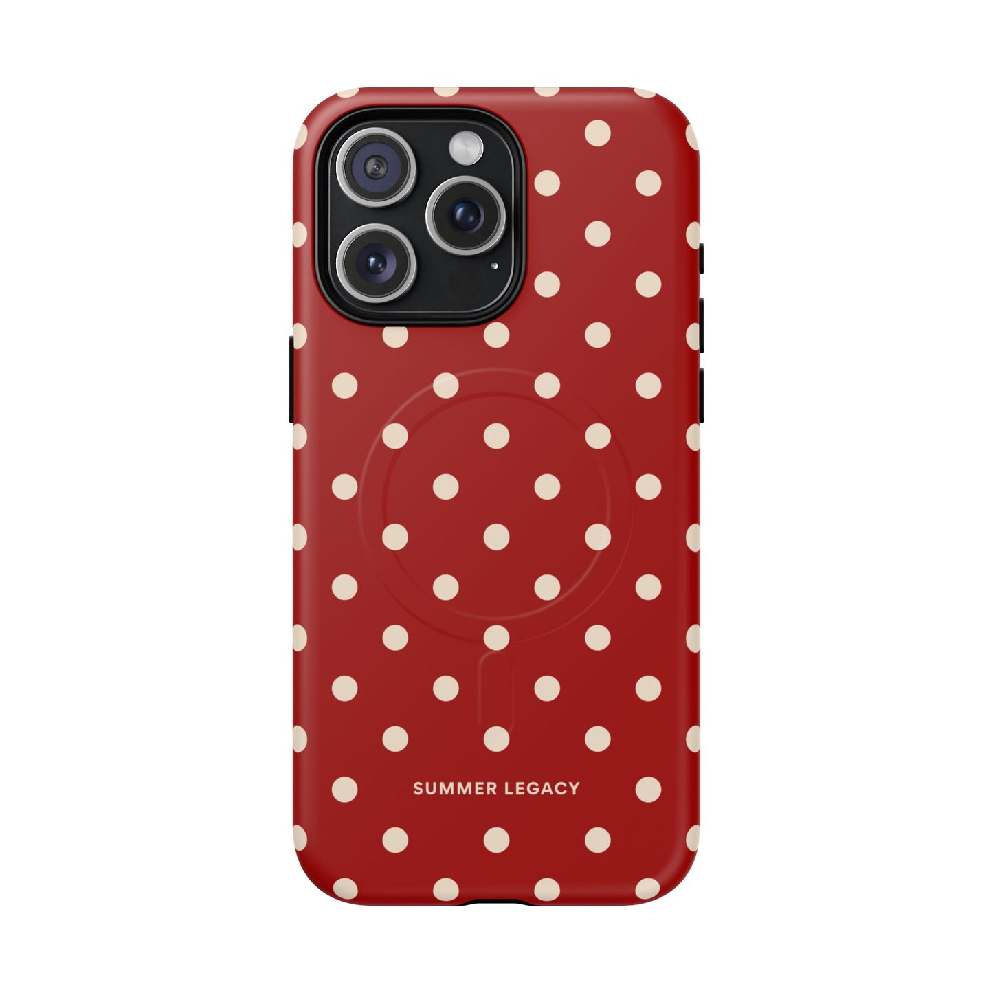 Crimson Polka Dot MagSafe Case