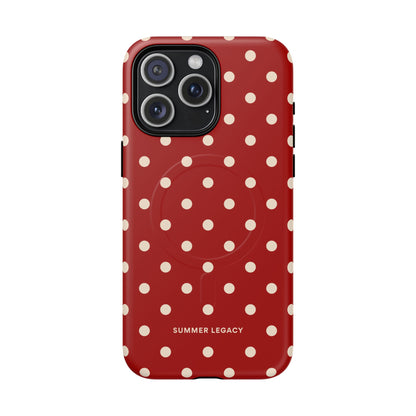 Crimson Polka Dot MagSafe Case