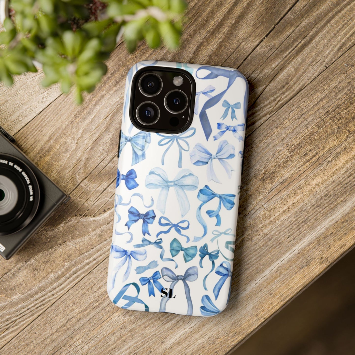 Blue Bows iPhone Case