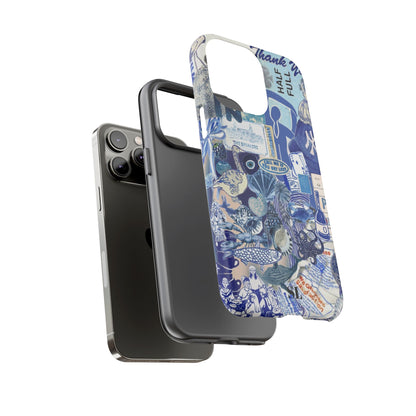 Blue Collage iPhone Case