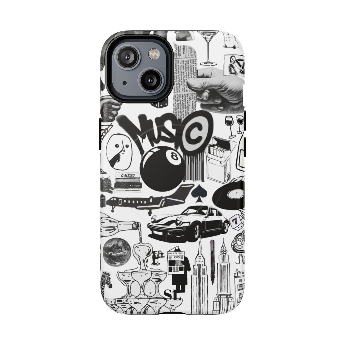 Black and White MagSafe Case
