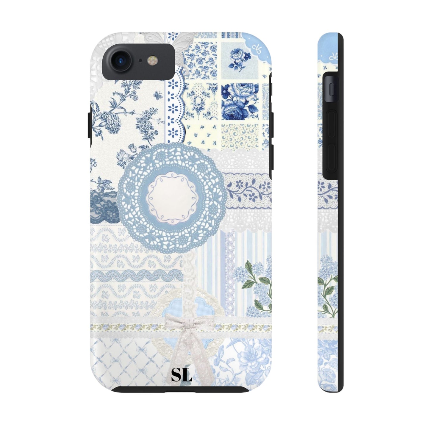 Blue Meadow Patchwork iPhone Case