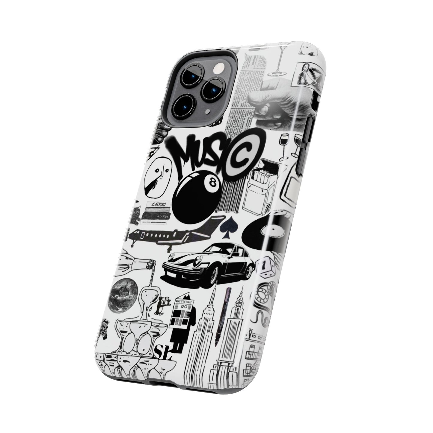 Black and White Collage iPhone Case