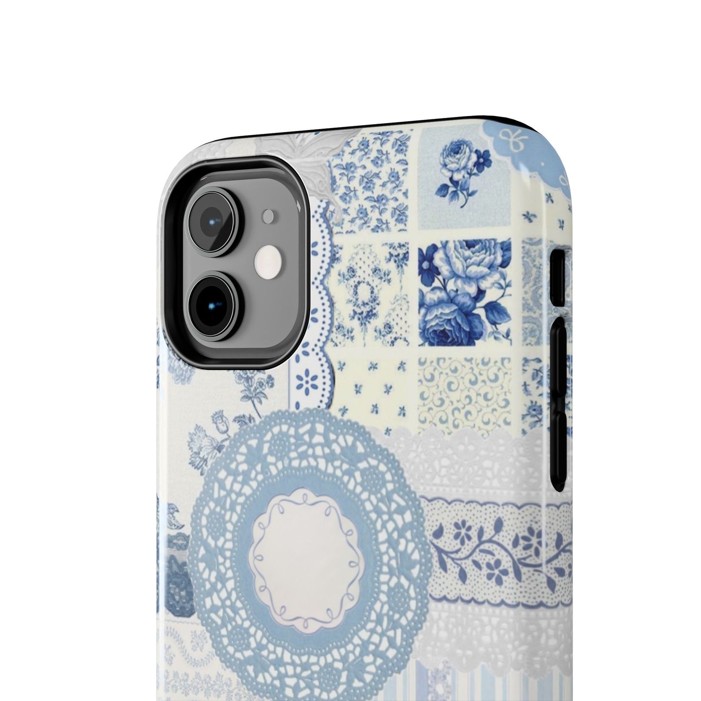 Blue Meadow Patchwork iPhone Case