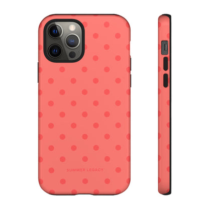 Coral Polka Dot iPhone Case