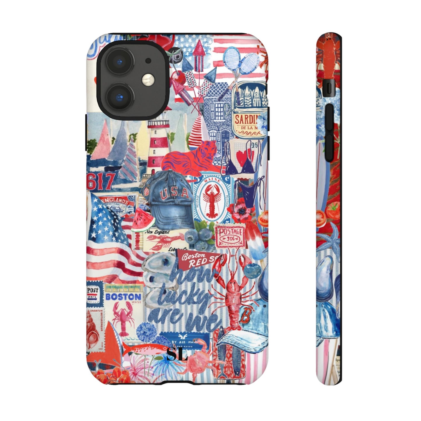 Red, White & Blue iPhone Case