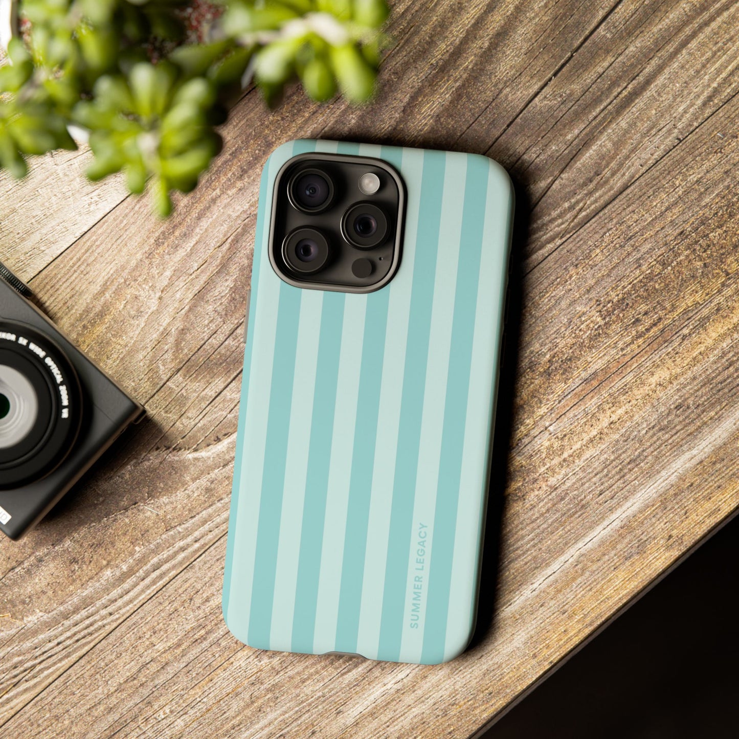 Teal Stripe iPhone Case