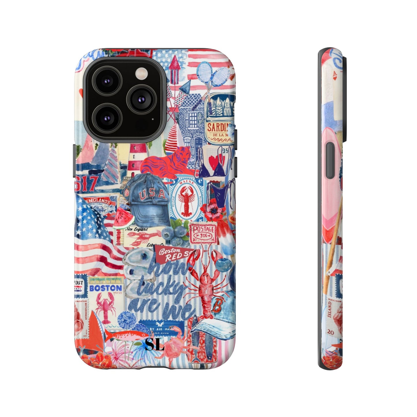 Red, White & Blue iPhone Case