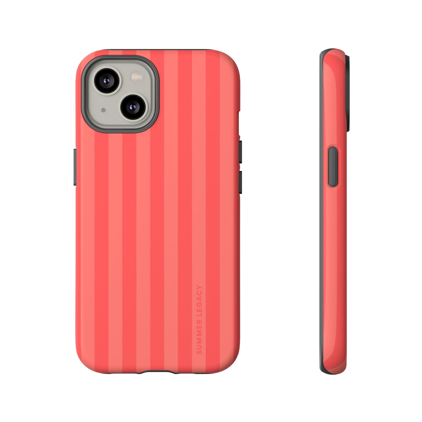 Coral Stripe iPhone Case