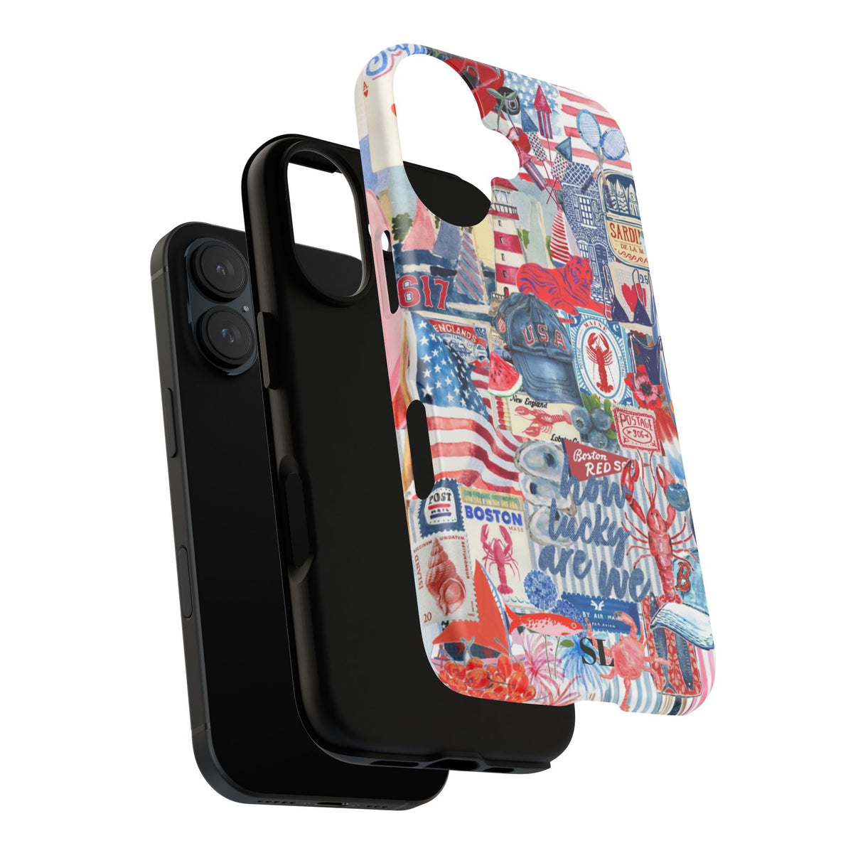 Red, White & Blue iPhone Case
