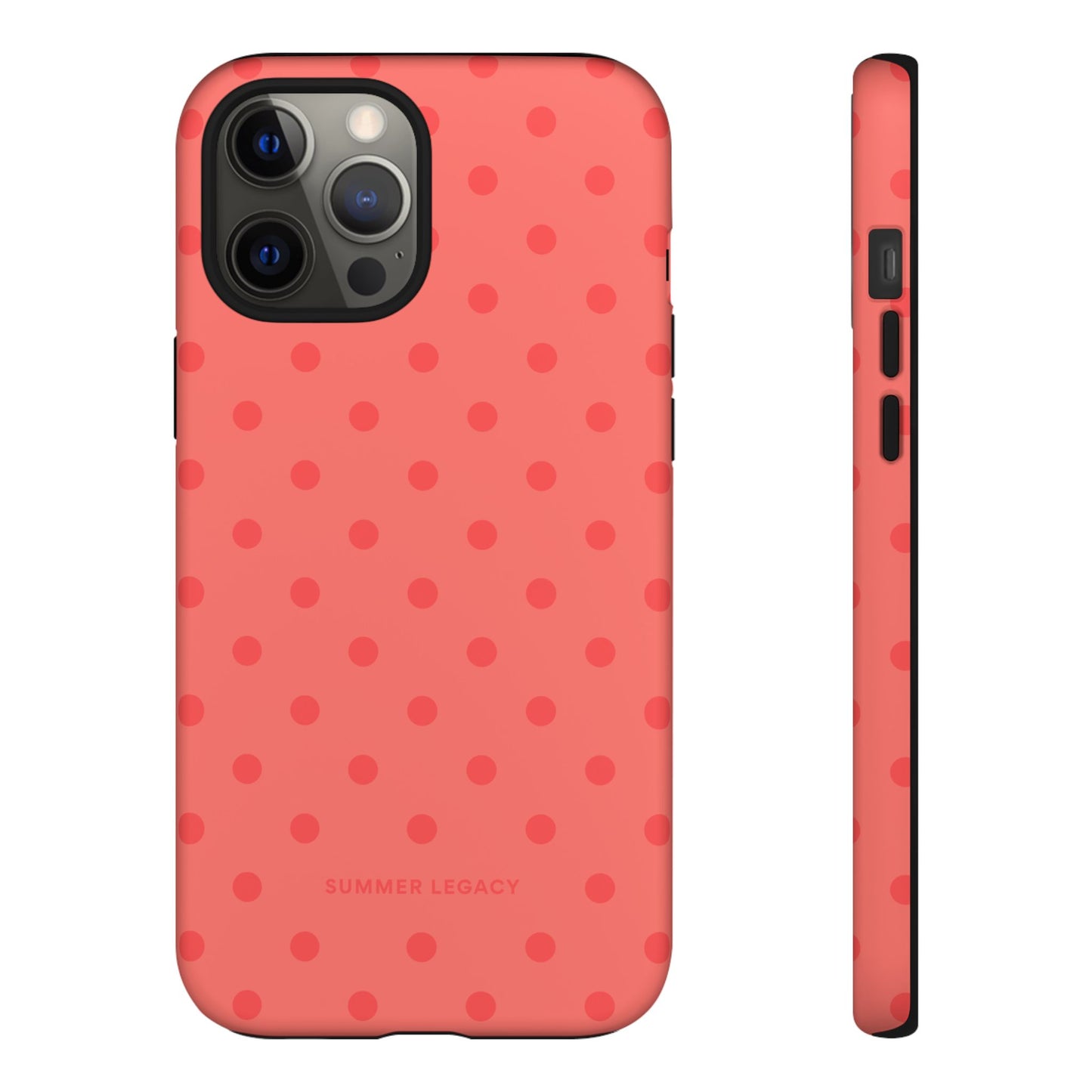 Coral Polka Dot iPhone Case