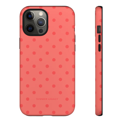 Coral Polka Dot iPhone Case