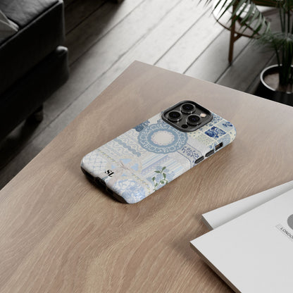 Blue Meadow Patchwork iPhone Case