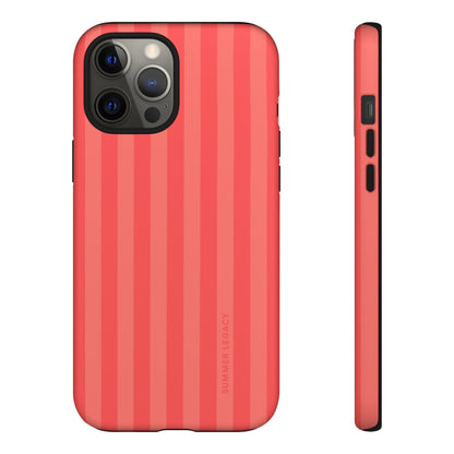 Coral Stripe iPhone Case