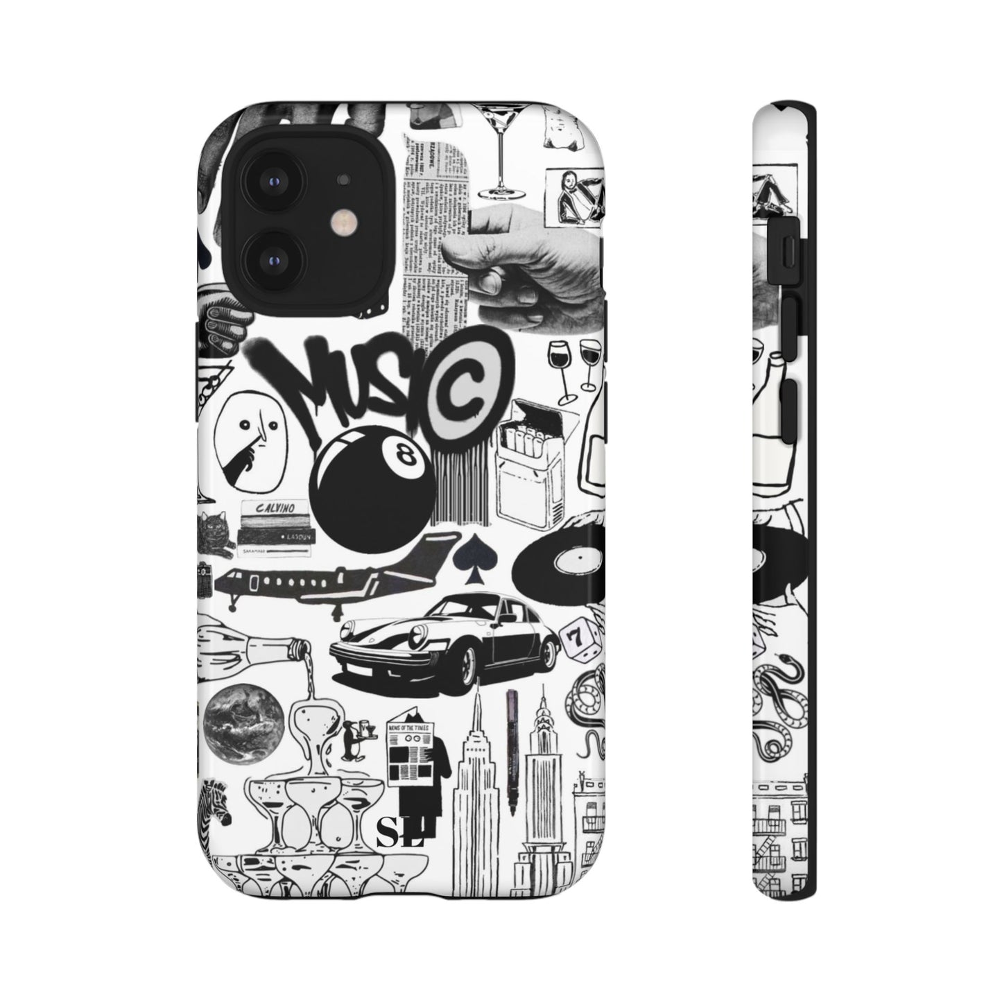 Black and White iPhone Case