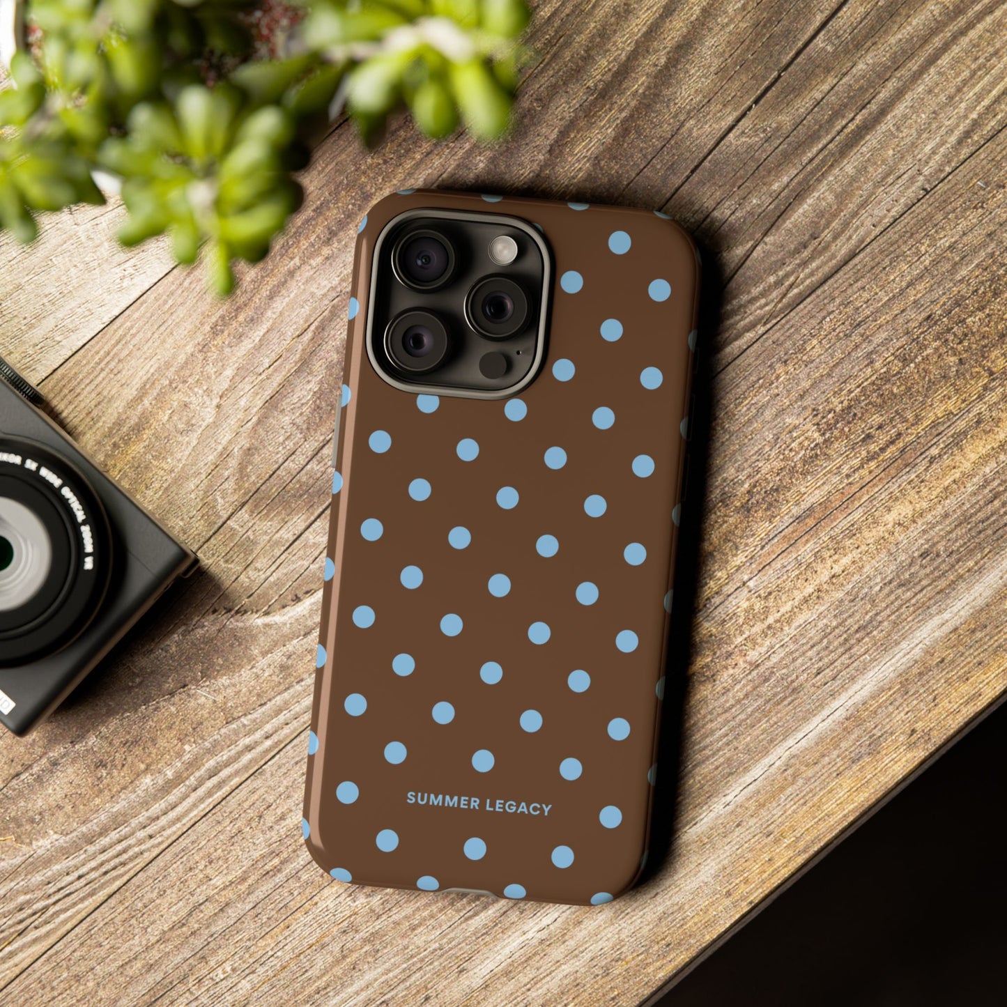 Mocha Polka Dot iPhone Case