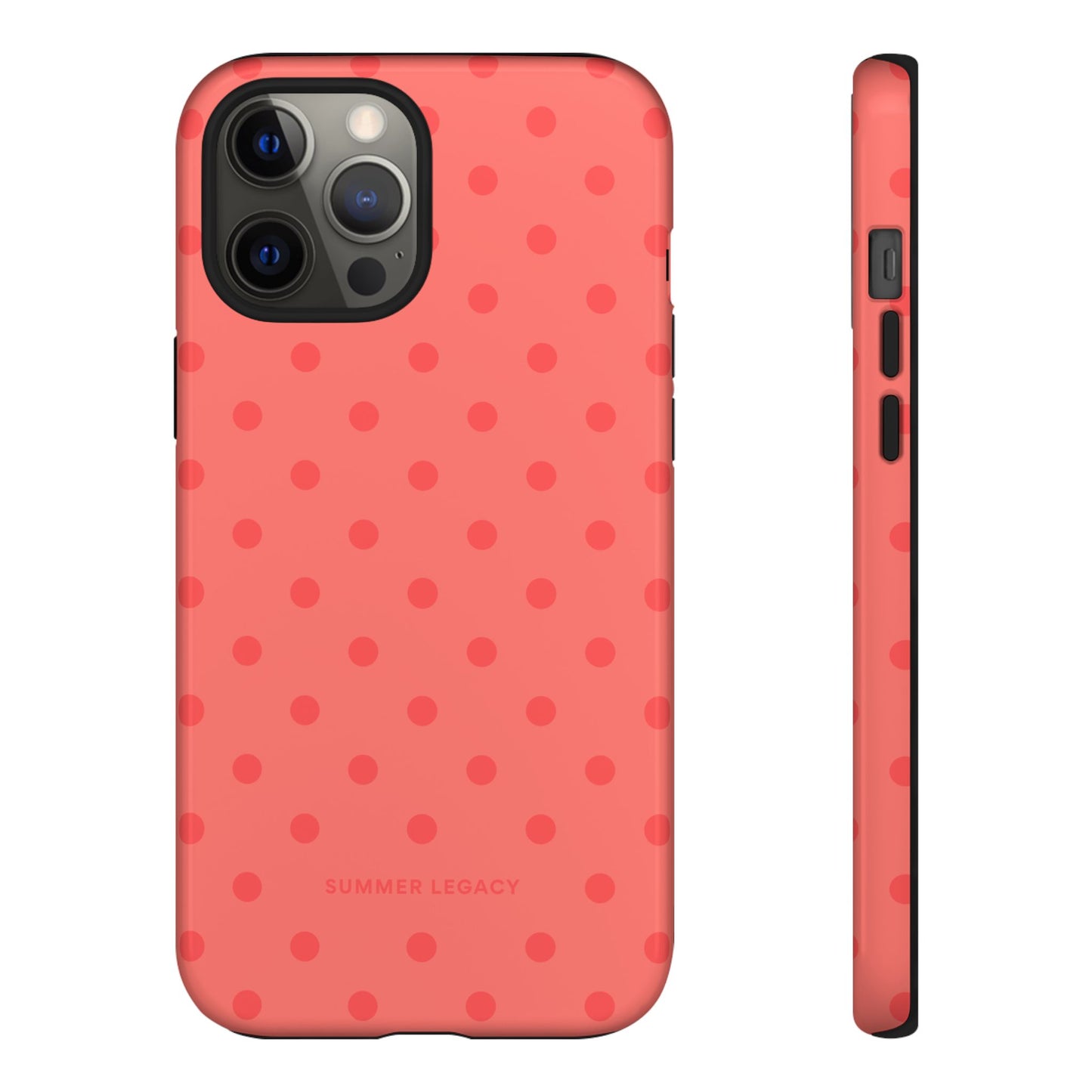 Coral Polka Dot iPhone Case
