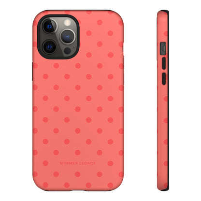 Coral Polka Dot iPhone Case