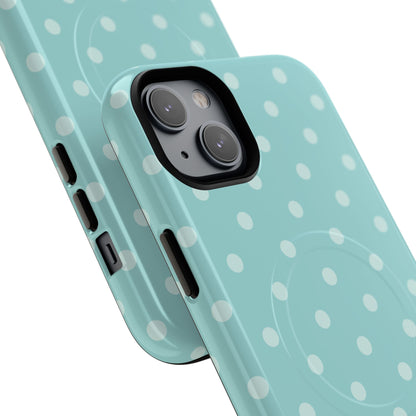 Teal Polka Dot MagSafe Case