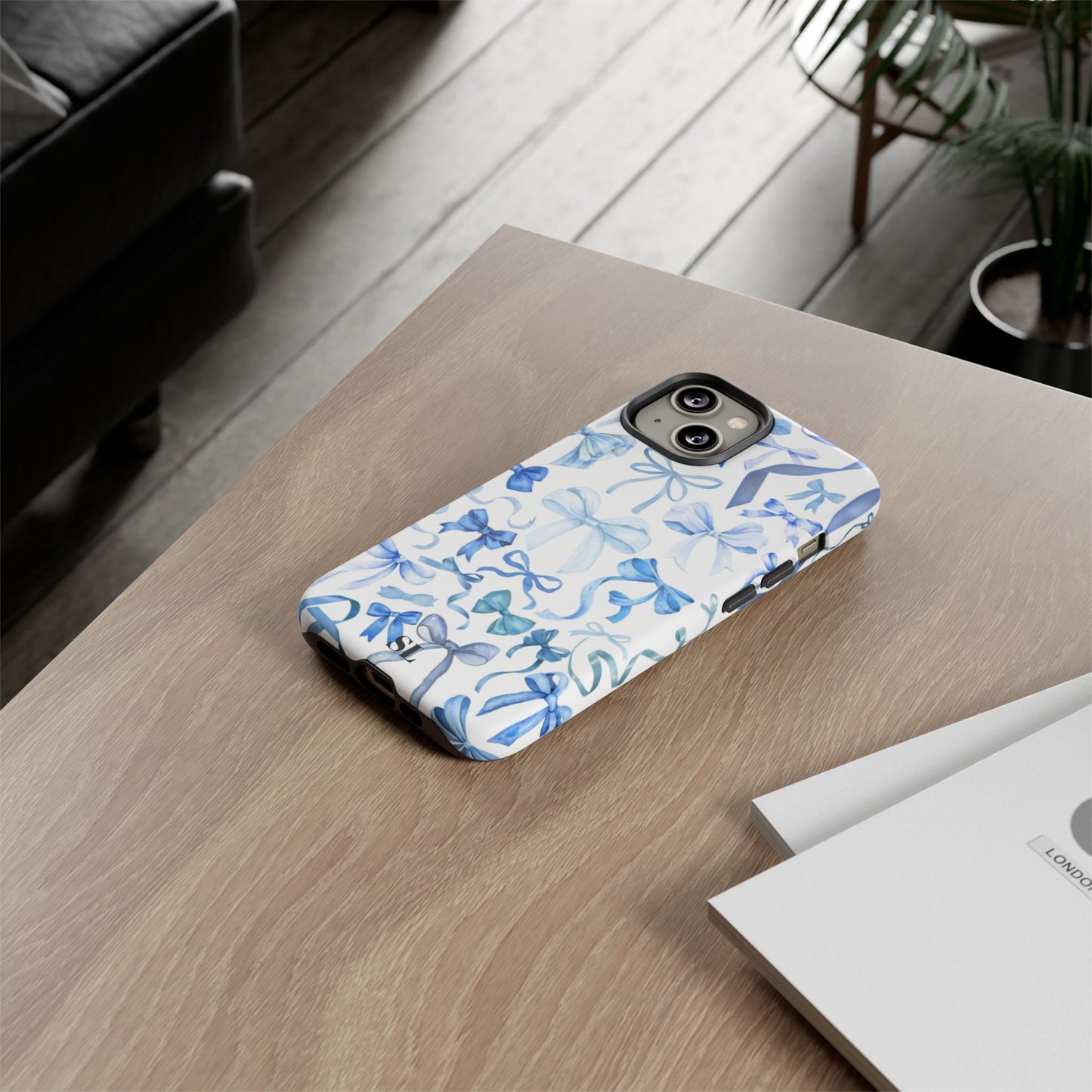 Blue Bows iPhone Case