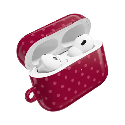Berry Polka Dot AirPod Case