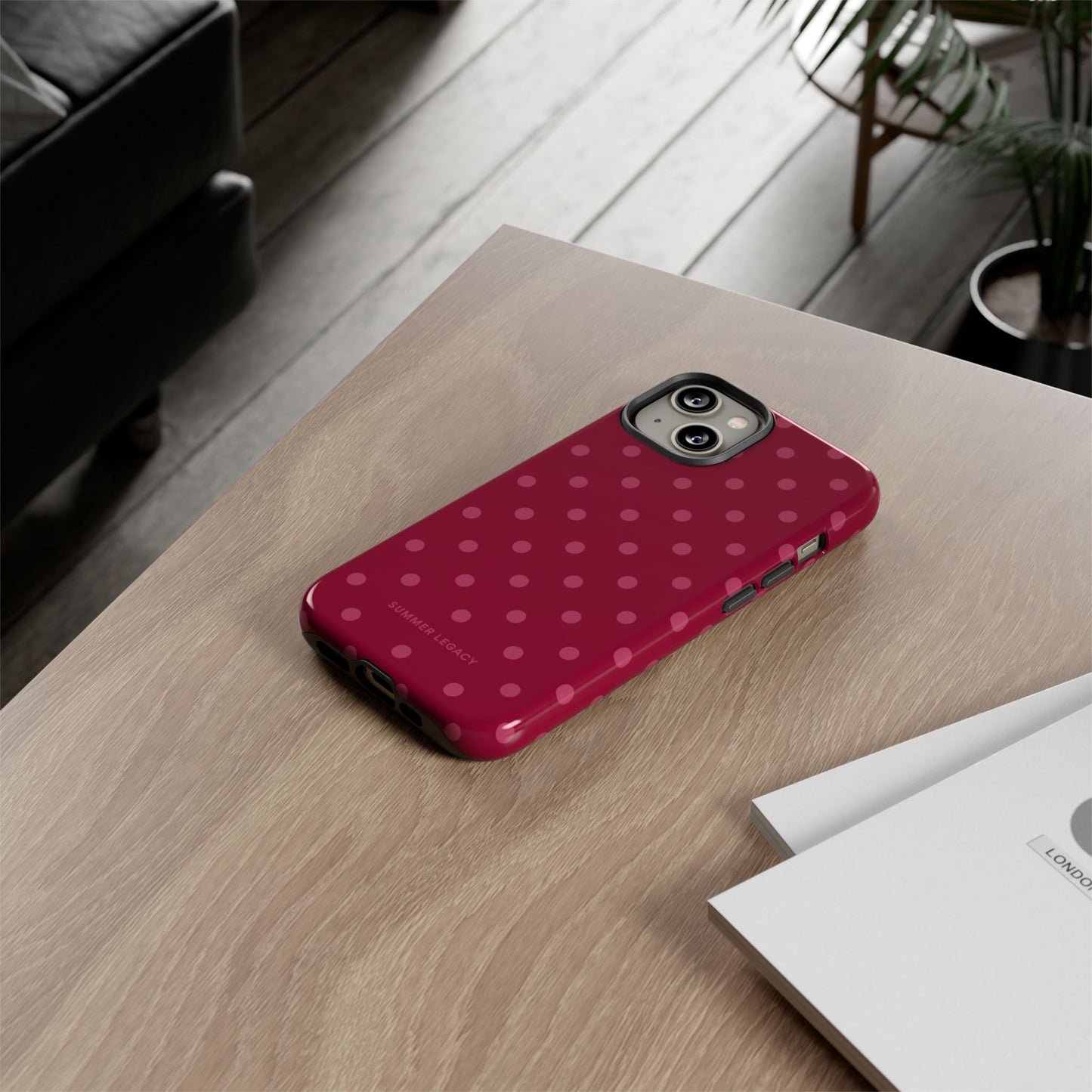 Berry Polka Dot iPhone Case
