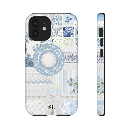 Blue Meadow Patchwork iPhone Case