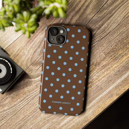Mocha Polka Dot iPhone Case