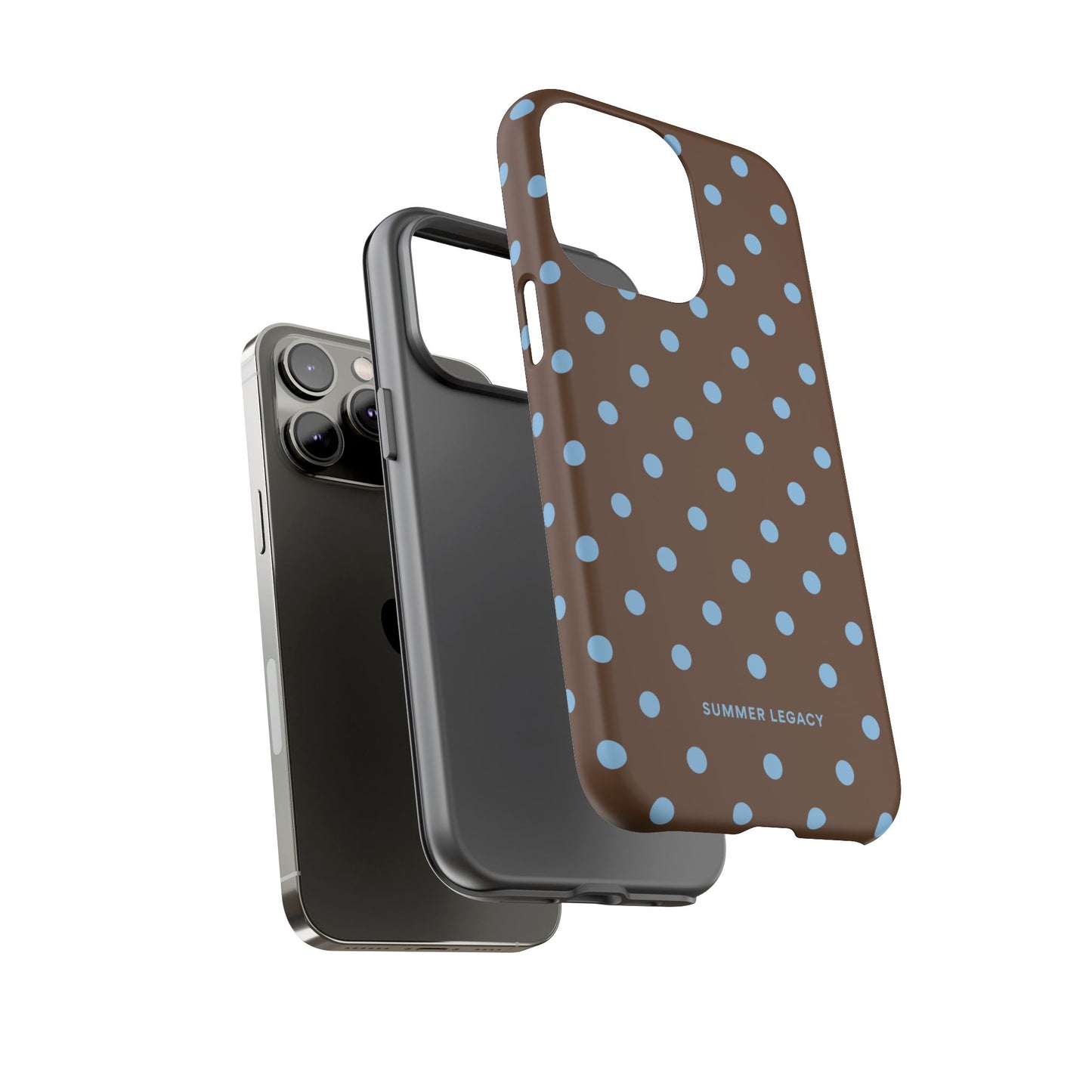Mocha Polka Dot iPhone Case