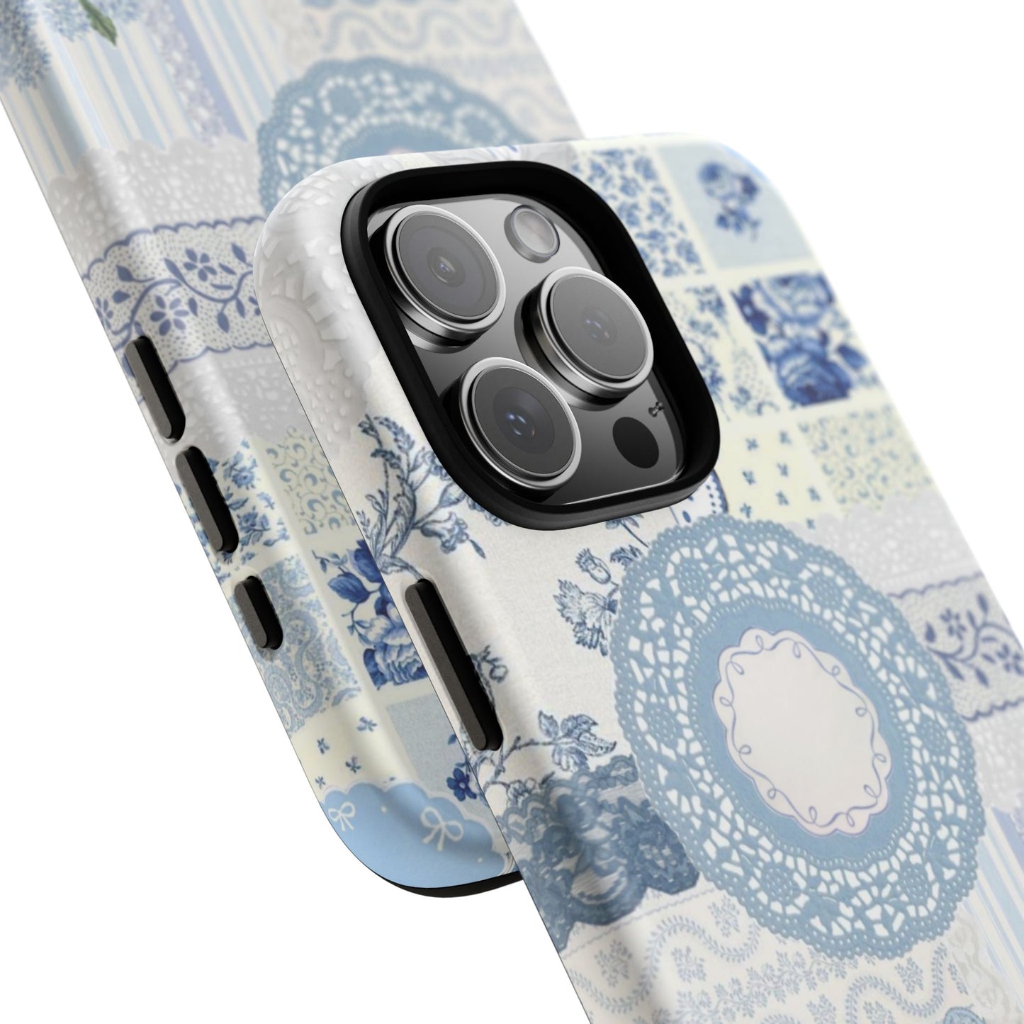 Blue Meadow Patchwork iPhone Case