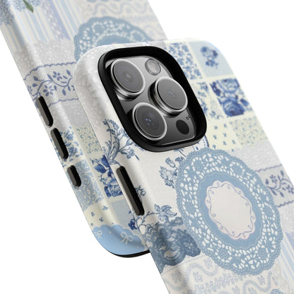 Blue Meadow Patchwork iPhone Case