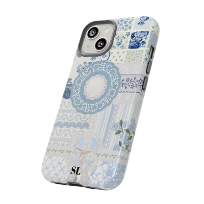 Blue Meadow Patchwork iPhone Case