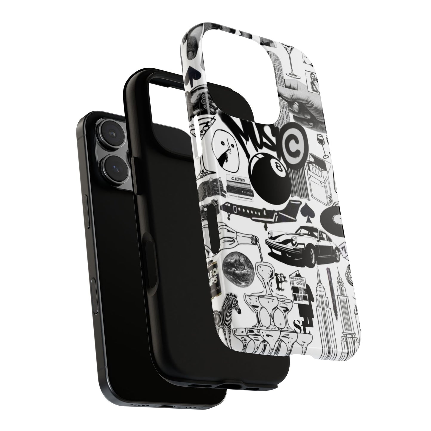 Black and White iPhone Case