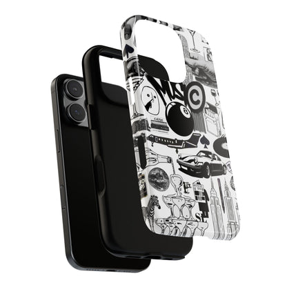 Black and White iPhone Case