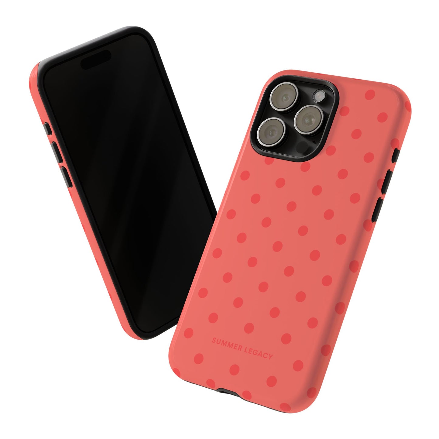 Coral Polka Dot iPhone Case