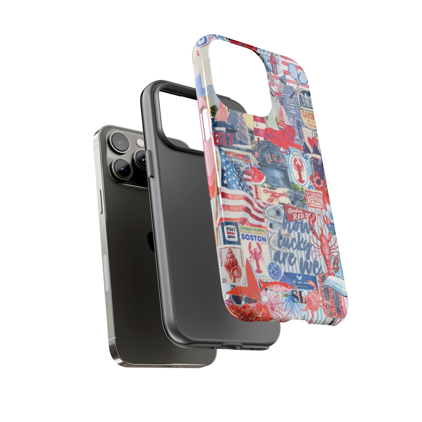 Red, White & Blue iPhone Case