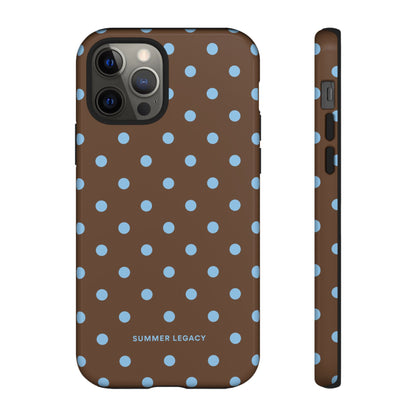 Mocha Polka Dot iPhone Case