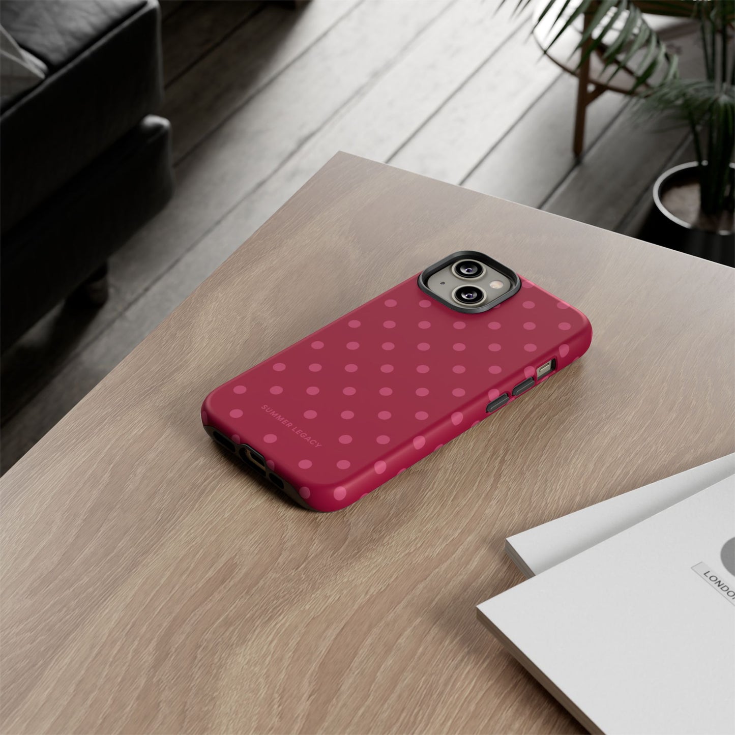 Berry Polka Dot iPhone Case