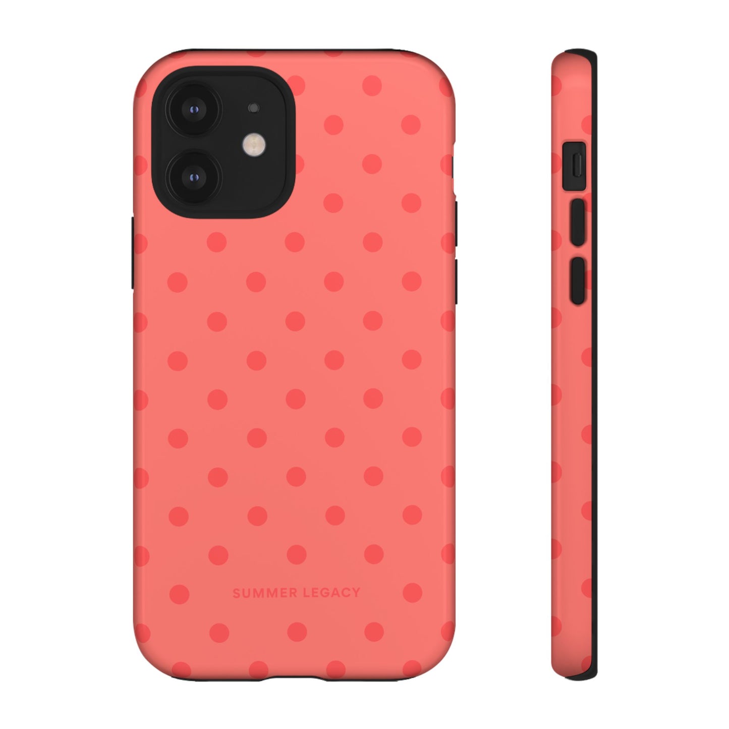 Coral Polka Dot iPhone Case