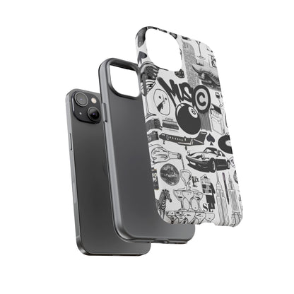 Black and White iPhone Case