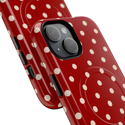 Crimson Polka Dot MagSafe Case
