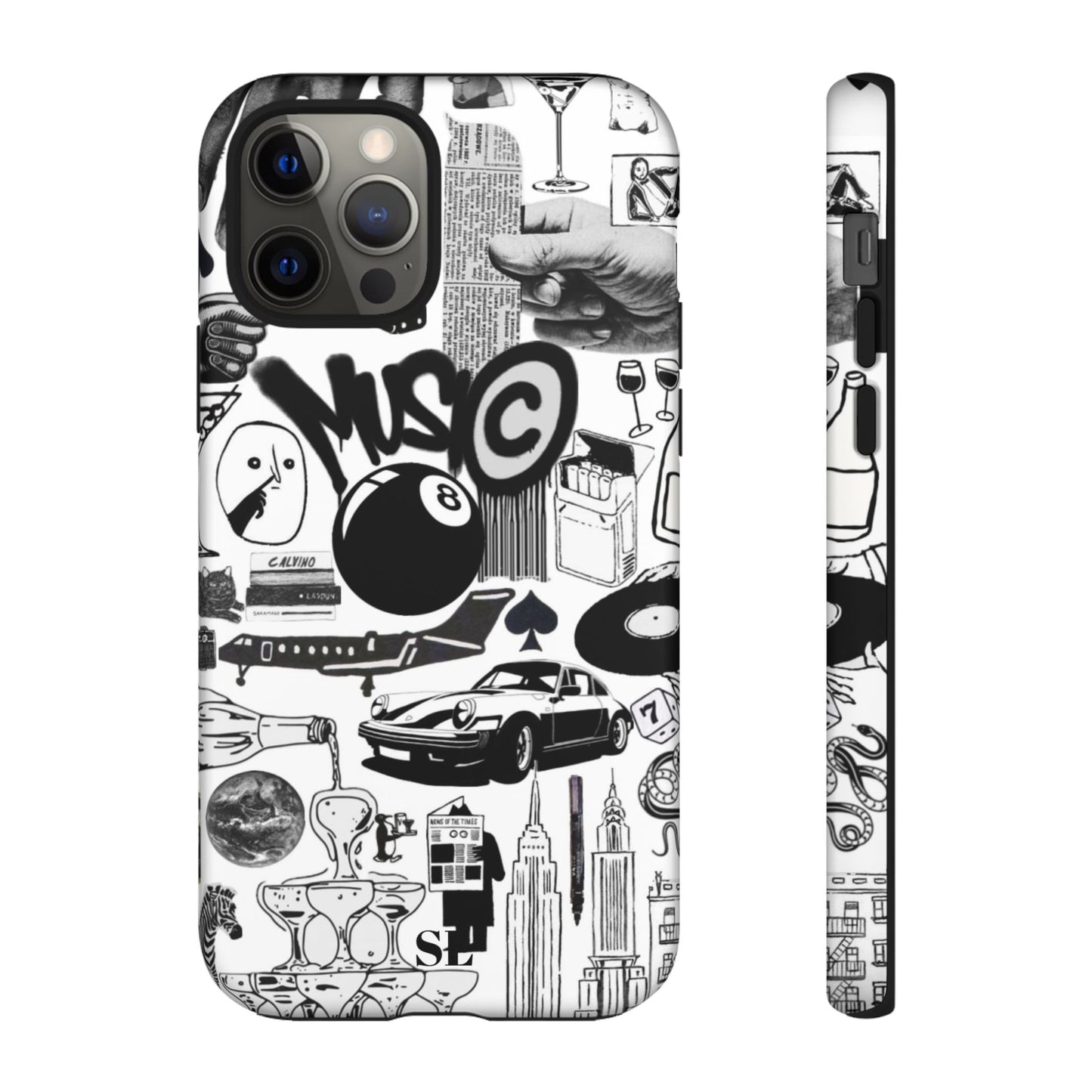 Black and White iPhone Case