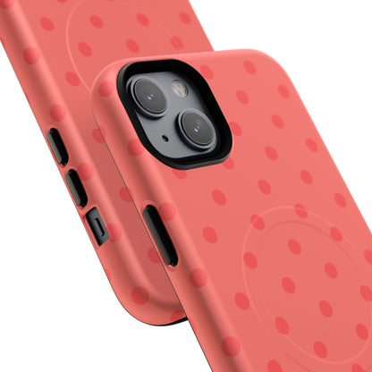 Coral Polka Dot MagSafe Case