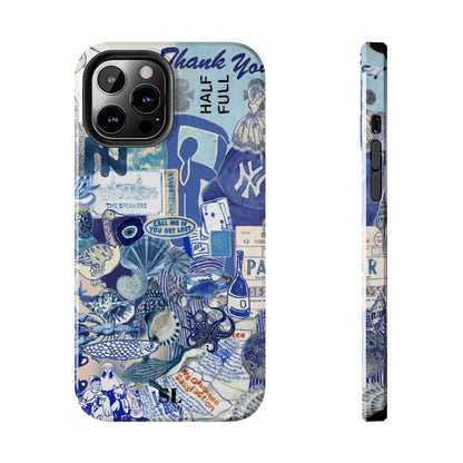 Blue Collage iPhone Case